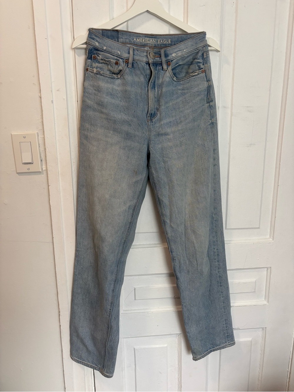 American Eagle Outfitters Light Blue Straight Leg Jeans